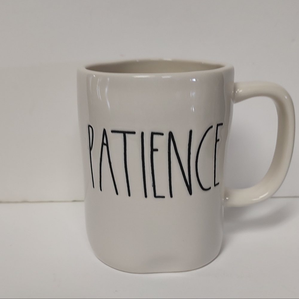 NWOT Rae Dunn "Patience" Cup 12 oz.